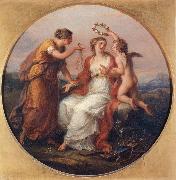 Angelica Kauffmann Die Schonheit,versucht von der Liebe,geleitet von der Klugheit painting